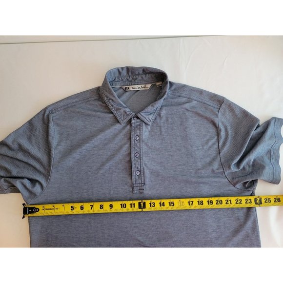 Travis Mathew Polo Shirt Men's XL Blue Short Sleeves Golf Outdoor - Picture 5 of 7
